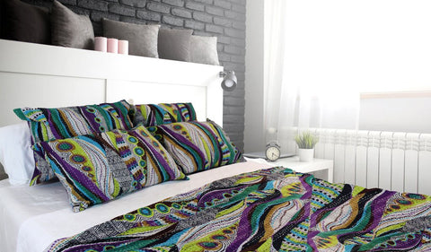 purple tribal quilt